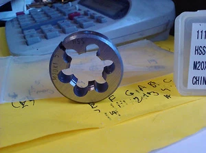 M20 x 1,50 x 1-1/2 ZOLL SCHNELLARBEITSSTAHL RUND VERSTELLBAR MATRIZE - Bild 1 von 1