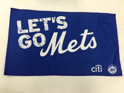 2023 Let's Go Mets 18" x 11" White Lettering Blue Rally Towel by Citi SGA 4/7/23 Cover