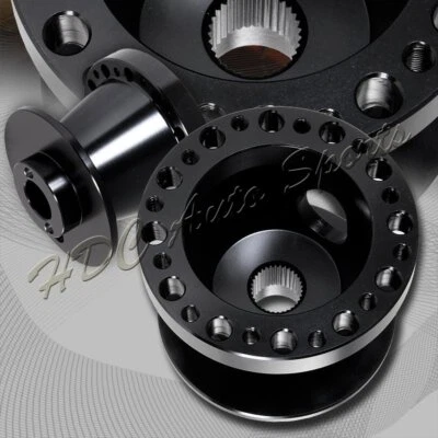For 1990-2005 Mazda Miata Black T6061 Aluminum Steering Wheel 6-Hole HUB Adapter - Image 1 of 3