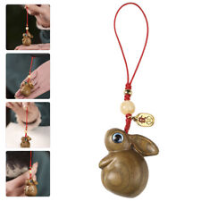 Wooden Rabbit Keychain Bunny Charm Keyring Easter Gift