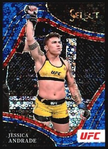 2022 Panini Select Jessica Andrade Octagonside Blue Disco Prizm /49 #203