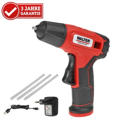 WALTER Klebepistole 4V Akku Heißklebepistole kabellos, inkl 3 Klebesticks, USB - Bild 1 von 4
