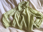Vintage niemowlęca II wojna światowa zielona jedwabna koszula Rekonstrukcja Hustorical Boarne & Hollingsworth