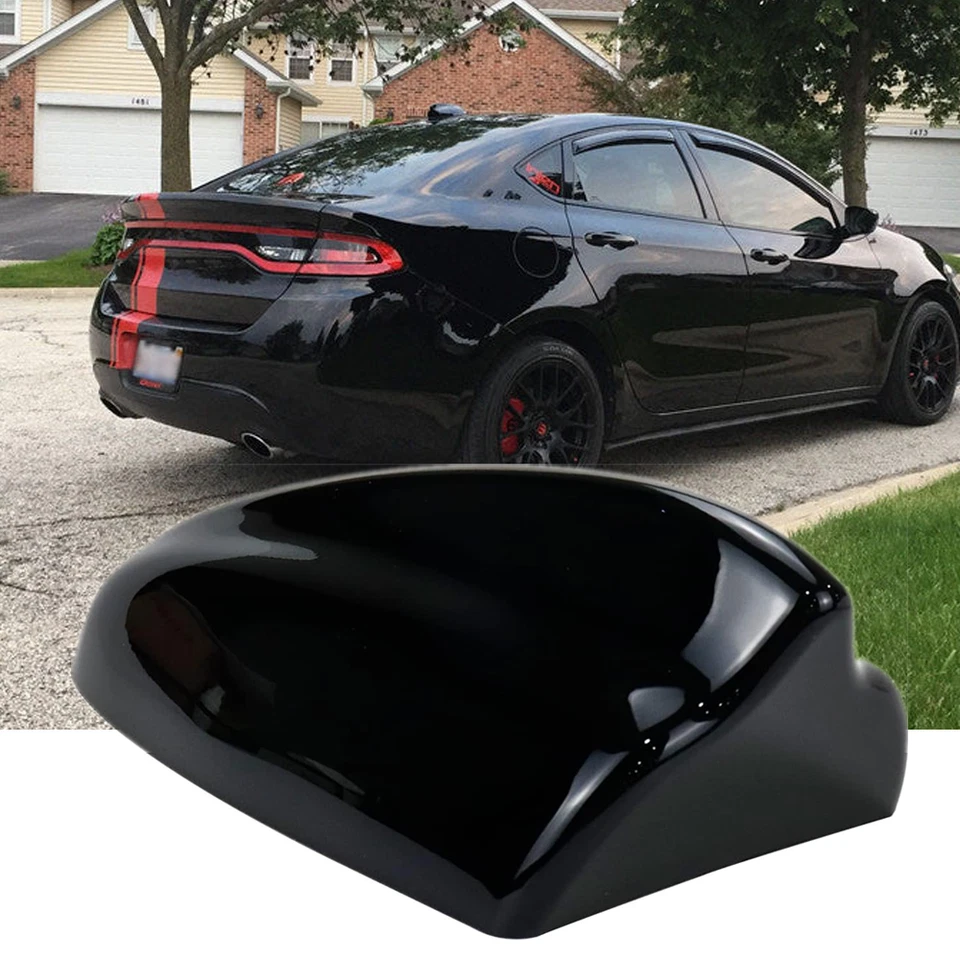 Black Roof Radio Signal Shark Fin Antenna Cover For Dodge Charger Challenger Foto 1 de 4