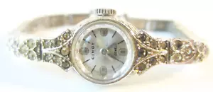 Cindy Uhr Sterling mit Edelstahl Bodensteinen im Sterling Band - 17 Jewels - Bild 1 von 3