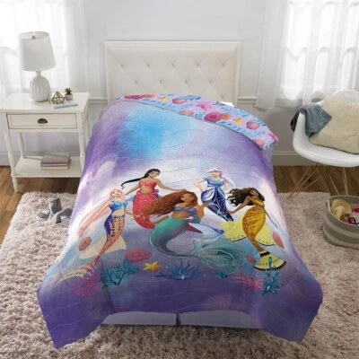 Disney Little Mermaid "Aquatic Outlines" Comforter for Kids Twin/Full - Image 1 of 4