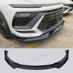 Glossy Black Front Bumper Body Spoiler 3PCS For Hyundai Sonata N Line 2024-2026 - Picture 1 of 6