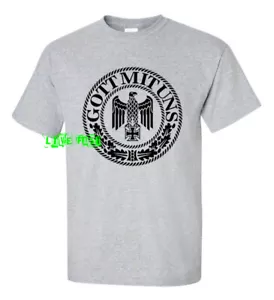 CAMISETA DE DIOS CON NOSOTROS alemán águila hierro cruz imperial alemania primera guerra mundial emperador alemán - Imagen 1 de 2