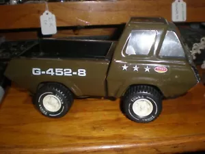 Vintage 1970's Tonka G-452-8 Army Pick Up Truck Jeep Pressed Steel. VCG FREE SHI - Picture 1 of 6