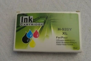 Cartucho de tinta SIN MARCA H-920Y XL HP Officejet en amarillo NUEVO caducado - Imagen 1 de 7