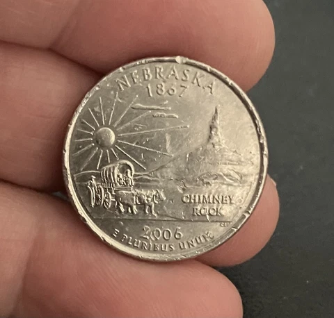 2006 D NEBRASKA STATE QUARTER MULTI ERROR! RIM/DIE GOUGES/ Obverse & Reverse Cover