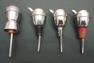 Vintage Metal Whiskey Pourers - Lot Of 4 - Picture 1 of 21
