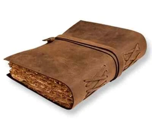 Pure Leather A5 Journal | 200 Vintage Pages | Handmade Leather Travel Journal - Picture 1 of 4