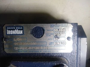 GROVE GEAR IRONMAN CR8130075.00 MODELLO CR-BMQ81-3-10-1-56 LUBRIFICANTE CON GLY460 - Foto 1 di 8