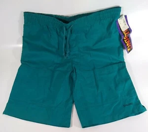 Vintage Spalding Athletic Shorts Aqua Green 90s 36"-38" Waist Mesh Lined - Picture 1 of 6