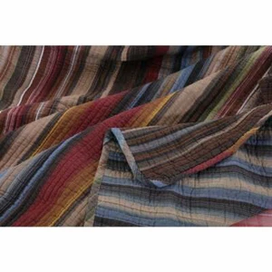 NEW! ~ COZY BROWN BLUE RED GREEN DENIM LODGE WESTERN SOUTHWEST CABIN QUILT SET - Picture 1 of 4