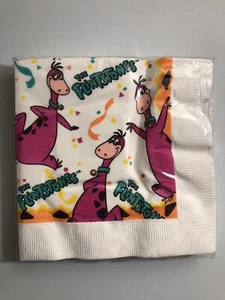 Vintage 1994 Flintstones 16-Pack Party Napkins Featuring Dino BRAND NEW - Picture 1 of 2
