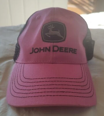 Gorra de béisbol John Deere ROSA y marrón con espalda de malla  Foto 1 de 2