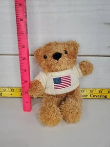 Beverly Hills Teddybär Plüschtier Kuscheltier Pullover mit US-Flagge - Bild 1 von 7