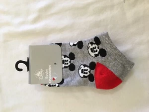 New Disney Store Mickey Mouse Socks Kids Boys Size M L Gray - Picture 1 of 1
