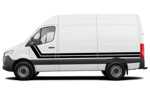 Double stripes graphics decal design sticker vinyl for Mercedes Sprinter Van kit - Bild 1 von 5