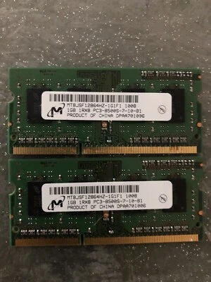 2 Of 1GB 1Rx8 PC3-8500S-7-10-B1 - Image 1 of 2