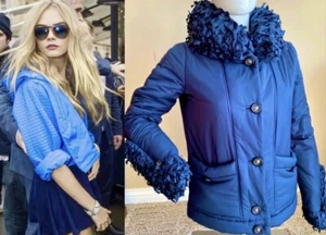 4K New Chanel 2014 Barbie Blue Down Puffer Ski Coat 38 40 4 6 8 Jacket Logo M S - Picture 1 of 17