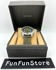 SEIKO CHRONOGRAPH SND377R Green Men's Watch Japan Authentic Quartz Rare - Picture 1 of 16
