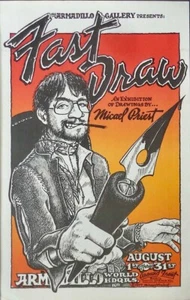 FAST DRAW MICAEL PRIEST Exhibition concert poster ARMADILLO AUSTIN 1977 NM - Picture 1 of 1