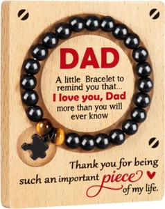 Vatertag Armband Geschenke für Papa von Tochter Sohn Frau, Geburtstag Danke Gi - Bild 1 von 9