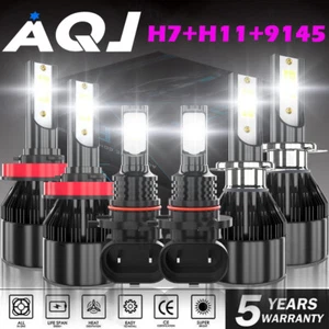 For Malibu 2013-2015 LED Headlights Hi/Lo Beam + Fog Light Bulbs Kit 6000K - Picture 1 of 12