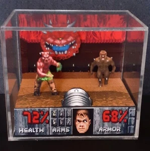 Doom - 3D Cube Handmade Diorama - Video Games - Shadowbox - Picture 1 of 5