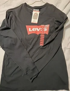 LEVI'S MEN'S SIZE XL GRAPHIC LOGO BLACK LONG SLEEVE T-SHIRT - Picture 1 of 2