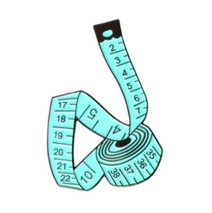 FASHION MEASURING TAPE - ENAMEL PIN - Picture 1 of 2