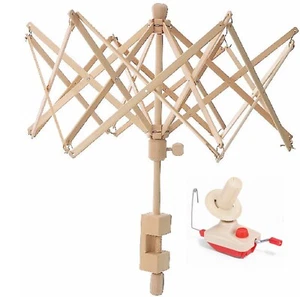 2 pcs Yarn WinderWooden Umbrella Swift Yarn Winder Holder 24" Hand Ball Winder - Picture 1 of 1