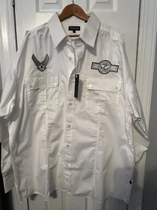 Men's 4X Shirt New With Tag 100% Cotton By Knockout Button Up - Picture 1 of 7