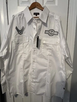 Men's 4X Shirt New With Tag 100% Cotton By Knockout Button Up - Image 1 of 4