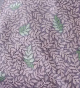 Vintage Sewing Fabric Springs Lavender & Green Fern Leaves 1/2ydx45" Cotton - Picture 1 of 3