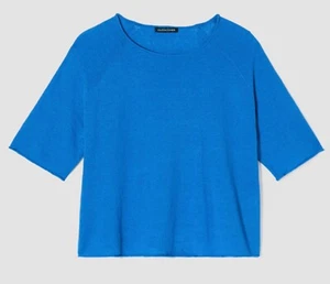 NWT - Eileen Fisher Organic Linen Blend Raglan Sleeve Top Size M - MSRP $178 - Picture 1 of 1