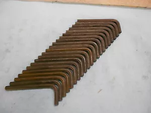 22 NUOVE CHIAVI ESAGONALI A BRUGOLA BRACCIO CORTO 1/4" X 3-1/2" OAL USA AL7 - Foto 1 di 1