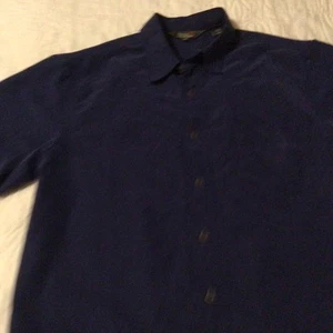 Royal Robbins Mens Shirt Size Medium Button Up Short Sleeve Blue - Picture 1 of 7