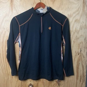 Legendary Whitetales 1/4 Cuarto Cremallera Pullover Gruesa Camiseta Camuflada y Negra XL - Imagen 1 de 8