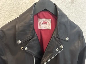 JAMES GROSE Manila Black Double Rider Leather Motorcycle Jacket 40 ENGLAND - Bild 1 von 7