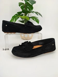 UGG Australia Lilliana feste schwarze flache Damenschuhe aus Wildleder Größe 7 - Bild 1 von 9