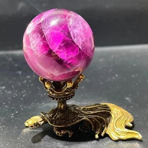 Bola de fluorita natural 128G cristal de cuarzo esfera Reiki energía curativa - Imagen 1 de 14