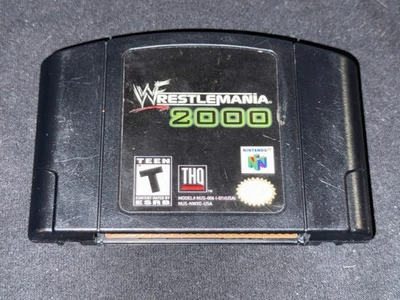WWF WrestleMania 2000 (Nintendo 64, 1999) Cleaned / Tested / Authentic N64 - 705 - Image 1 of 4