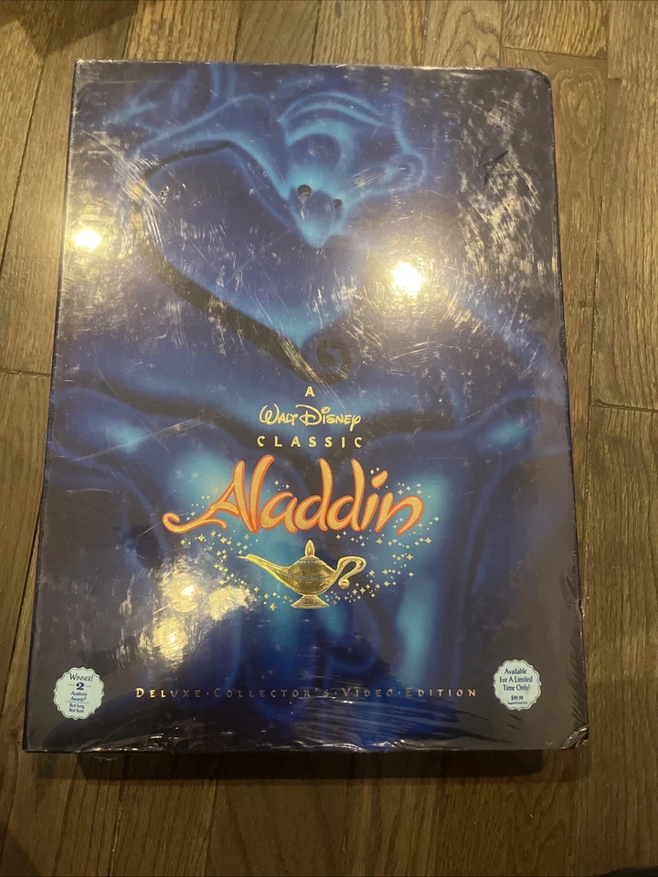 Disney Aladdin Deluxe Collector’s VHS Box Set 1993 NEW SEALED Limited Edition Foto 1 de 4