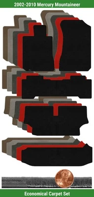 Juego de alfombrillas Velourtex personalizadas para '02-10 Mercury Mountaineer (5 piezas) #1008 Foto 1 de 4