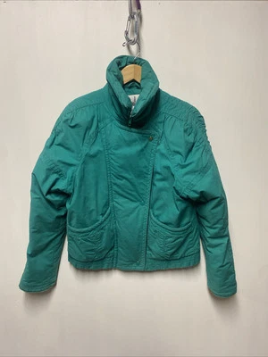 J Gallery Vintage Womens Duck Down Coat Turquoise Puffer Ski Jacket Small - Image 1 of 4
