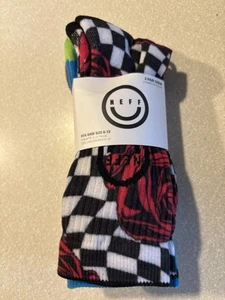 Calcetines Neff Crew 3 Pares Hombres 6-12 Multicolor con Logo Rosas Patín Paseo - Imagen 1 de 3